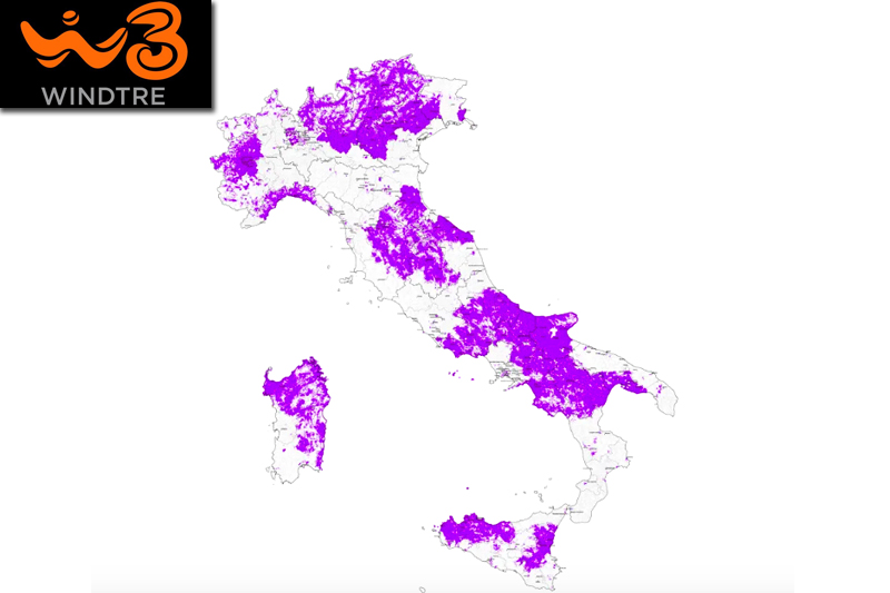 Copertura 5G WindTre: aumenta l'estensione in Italia