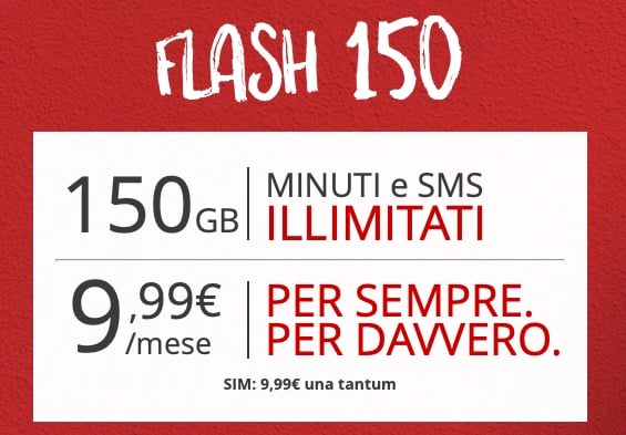 Iliad Flash 150: Riparte la promozione con 150 GB a 9.99