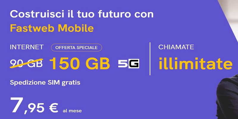 Fastweb Mobile esagera: 150 Giga a 7.95 euro mese